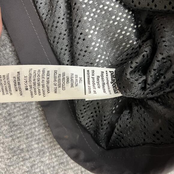 Patagonia Jacket Mens Large Black Utility AKT Hooded Water Resistant Outdoor - Picture 8 of 11